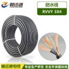 RVVY3*4平方防水防凍軟電纜 黑色國標(biāo)電線100米防水線